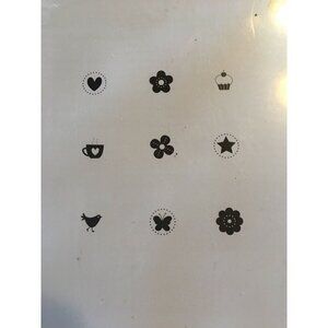 Stampin' Up Itty Bitty Bits 9 Tiny Cling Mount Stamps Scrapbooking Cards Cupcake